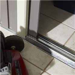 6ft x 4ft (2.01m x 1.21m) Double Door Metal Apex Shed - Light Grey 