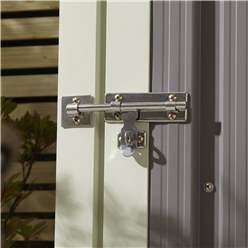 5ft X 3ft (1.43m X 0.89m) Single Door Metal Pent Shed - Light Grey