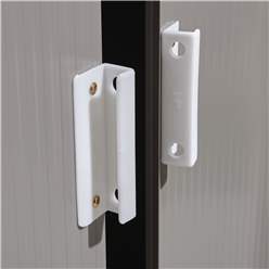 6ft X 4ft (2.01m X 1.21m) Double Door Metal Pent Shed - Light Grey