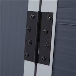 4ft x 6ft (1.34m x 1.92m) Single Door Apex Plastic Shed - Dark Grey