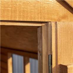 6ft x 4ft (1.83m x 1.20m) - Reverse - Super Value Overlap - Apex Wooden Garden Shed - 1 Window - Single Door