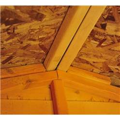 8ft x 6ft (2.39m x 1.83m) - Reverse - Super Value Overlap - Apex Wooden Shed - 1 Window - Single Door