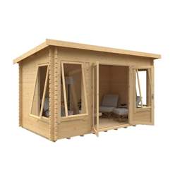 14ft X 8ft 44mm Log Cabin (19mm Tongue And Groove Floor And Roof)