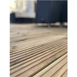 4.8m X 4.8m (16ft X 16ft) Deluxe Decking Timber Kit - Pressure Treated - 6 X 2 Joists (stronger And Tougher) - 32mm X 150mm Timber Decking Boards (stronger And Tougher) + Fixing Kit