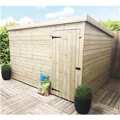 10ft X 6ft Windowless Pressure Treated Tongue & Groove Pent Shed + Single Door