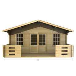 5m X 3m Premier Moscow Log Cabin - Double Glazing - 70mm Wall Thickness