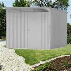 8ft x 10ft Ex Large Metallic Silver Heavy Duty Metal Shed (2.6m x 3m)