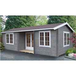 4.19m X 7.89m Spacious Log Cabin - 44mm Wall Thickness