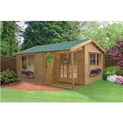 3.59m X 5.34m Attractive High Quality Log Cabin - 44mm Wall Thickness