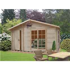 4.19m X 3.59m All Purpose Log Cabin - 70mm Wall Thickness