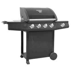 Black Gourmet 600 Deluxe 4 Burner Bbq - Free Next Working Day Delivery (mon-Fri)