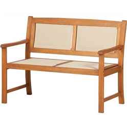 2 Seater - Henley Padded Textylene 2 Seater Bench Golden Sand Textylene - Free Next Working Day Delivery (mon-Fri)