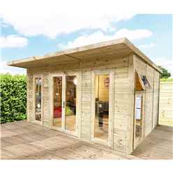  6m x 3m (20ft x 10ft) Insulated 64mm Pressure Treated Garden Office + Free Installation