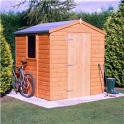 INSTALLED - Stowe - 6ft x 6ft (1.79m x 1.79m) - Tongue & Groove Apex Garden Shed - 1 Opening Window - Single Door - 12mm Tongue and Groove Floor INSTALLATION INCLUDED