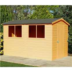 10ft x 6ft (2.99m x 1.79m) - Tongue And Groove - Wooden Apex Workshop - 12mm Tongue And Groove Floor and Roof 