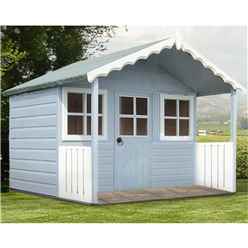 6ft x 4ft (1.79m x 1.19m) - Wooden Stork Playhouse - 12mm Tongue & Groove - 2 Opening Windows - Single Door - Apex Roof