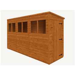 12ft X 4ft Tongue And Groove Pent Shed (12mm Tongue And Groove Floor And Roof)