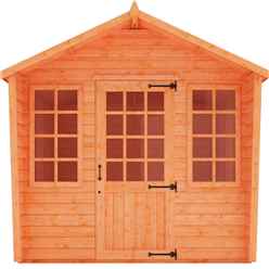 8ft X 10ft Chalet Summerhouse (12mm Tongue And Groove Floor And Apex Roof)