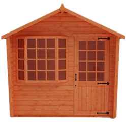 6ft X 8ft Bay Window Summerhouse (12mm Tongue And Groove Floor And Apex Roof)