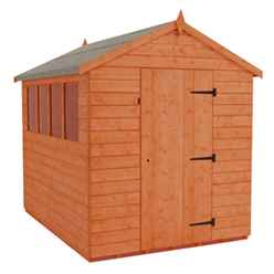 12ft X 8ft Tongue And Groove Apex Shed With 6 Windows And Single Door (12mm Tongue And Groove Floor And Roof)