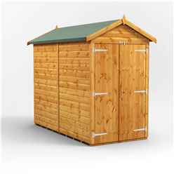8ft x 4ft Premium Tongue and Groove Apex Shed - Double Doors - Windowless - 12mm Tongue and Groove Floor and Roof