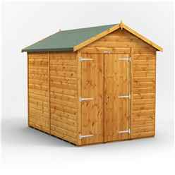 8ft x 6ft Premium Tongue and Groove Apex Shed - Double Doors - Windowless - 12mm Tongue and Groove Floor and Roof