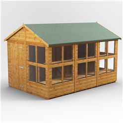 12ft x 8ft Premium Tongue and Groove Apex Potting Shed - Single Door - 16 Windows - 12mm Tongue and Groove Floor and Roof