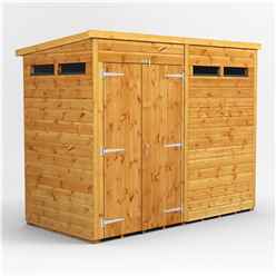8ft x 4ft Security Tongue and Groove Pent Shed - Double Door - 12mm Tongue and Groove Floor and Roof
