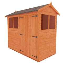8ft X 4ft Tongue And Groove Shed With Double Doors (12mm Tongue And Groove Floor And Apex Roof)