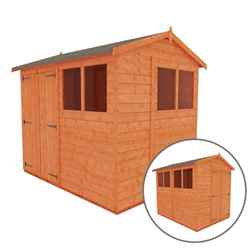 8ft X 6ft Tongue And Groove Shed With Double Doors (12mm Tongue And Groove Floor And Apex Roof)