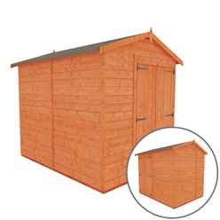 8ft X 6ft Windowless Tongue And Groove Shed With Double Doors (12mm Tongue And Groove Floor And Apex Roof)