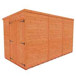 12ft X 6ft Windowless Tongue And Groove Pent Shed With Double Doors (12mm Tongue And Groove Floor And Roof)