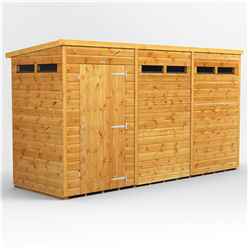 12ft x 4ft Security Tongue and Groove Pent Shed - Single Door - 6 Windows - 12mm Tongue and Groove Floor and Roof