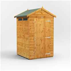 4ft x 4ft Security Tongue and Groove Apex Shed - Single Door - 2 Windows - 12mm Tongue and Groove Floor and Roof