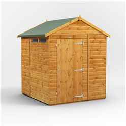 6ft x 6ft Security Tongue and Groove Apex Shed - Single Door - 2 Windows - 12mm Tongue and Groove Floor and Roof