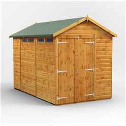 10ft x 6ft Security Tongue and Groove Apex Shed - Double Doors - 4 Windows - 12mm Tongue and Groove Floor and Roof