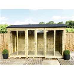 7ft X 13ft Reverse Pressure Treated Tongue & Groove Apex Summerhouse + Long Windows With Higher Eaves And Ridge Height + Toughened Safety Glass + Euro Lock With Key + Super Strength Framing