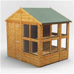 6ft x 8ft Premium Tongue and Groove Apex Potting Shed - Single Doors - 10 Windows - 12mm Tongue and Groove Floor and Roof	