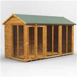 12ft X 6ft Premium Tongue And Groove Apex Summerhouse - Double Doors - 12mm Tongue And Groove Floor And Roof
