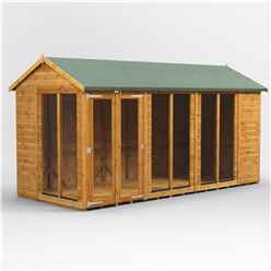 14ft X 6ft Premium Tongue And Groove Apex Summerhouse - Double Doors - 12mm Tongue And Groove Floor And Roof