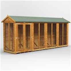 16ft X 4ft Premium Tongue And Groove Apex Summerhouse - Double Doors - 12mm Tongue And Groove Floor And Roof