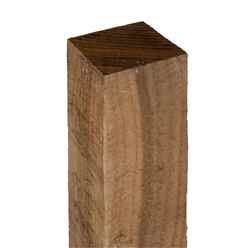 8ft Timber Fence Post 3 (75x75mm) Brown - Order With Minimum 3 Panels