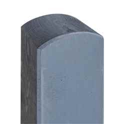 Pack Of 3 - 3 Timber Fence Post 4 (90x90mm) Pre-Painted Grey With Rounded Top