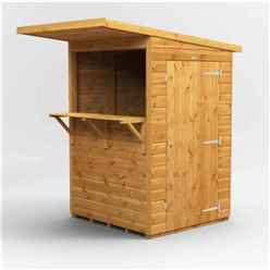 4ft x 4ft Premium Tongue And Groove Market Kiosk Bar - Single Door - 12mm Tongue And Groove Floor And Roof