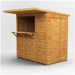 6ft X 4ft Premium Tongue And Groove Market Kiosk Bar - Single Door - 12mm Tongue And Groove Floor And Roof