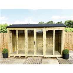 16 x 10 FULLY INSULATED Reverse Summerhouse - 64mm Walls, Floor & Roof -12mm (T&G)+40mm Insulated EcoTherm + 12mm T&G)- LONG Double Glazed Safety Toughened Windows (4mm-6mm-4mm)+EPDM Roof+FREE 