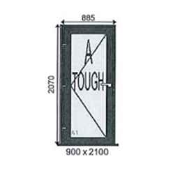 Aluminium Single Door - 900mm x 2100mm - Anthracite Grey Inside and Outside