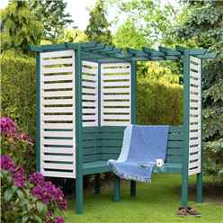 6ft x 6ft Stowe Pressure Treated Wooden Seat Corner Arbour