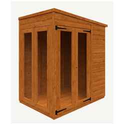 4ft X 6ft Pent Tongue And Groove Summerhouse (12mm Tongue And Groove Floor And Roof)