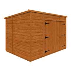 8ft X 6ft Tongue And Groove Pent Bike Shed (12mm Tongue And Groove Floor And Pent Roof)